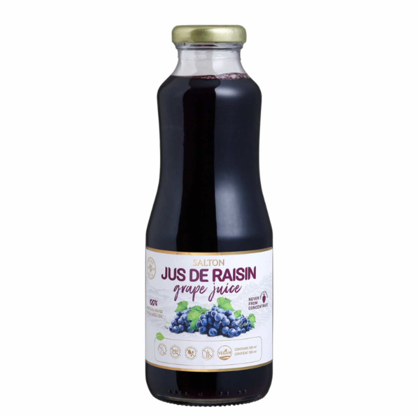 SALTON - JUS DE RAISIN ENTIER - BOITE DE 12x500ml - BB/MA: 07/FE/2025