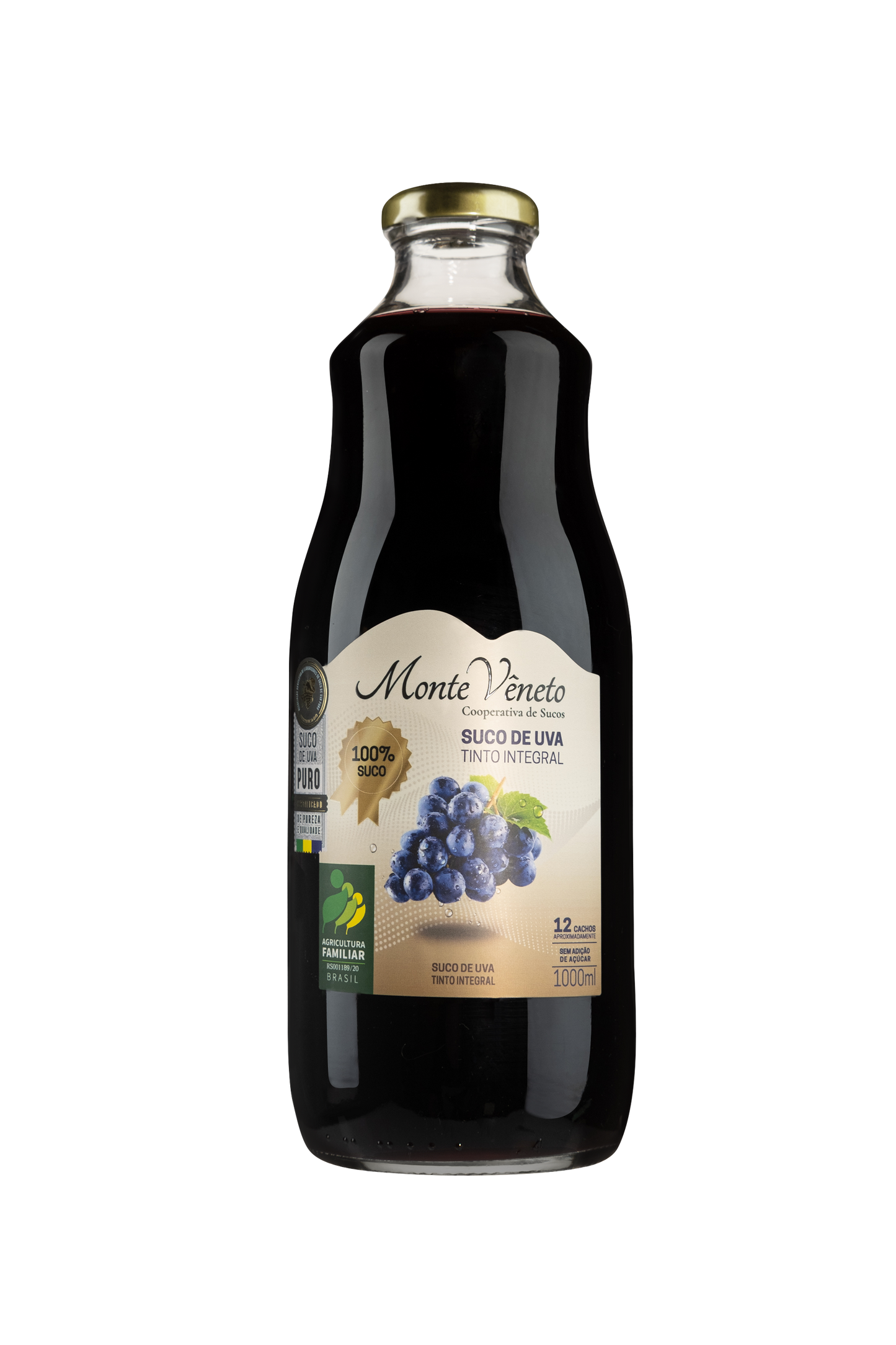 MONTE VENETO - JUS DE RAISIN ROUGE ENTIER - BOITE DE 6x1000ml - BB/MA: 27/04/2025