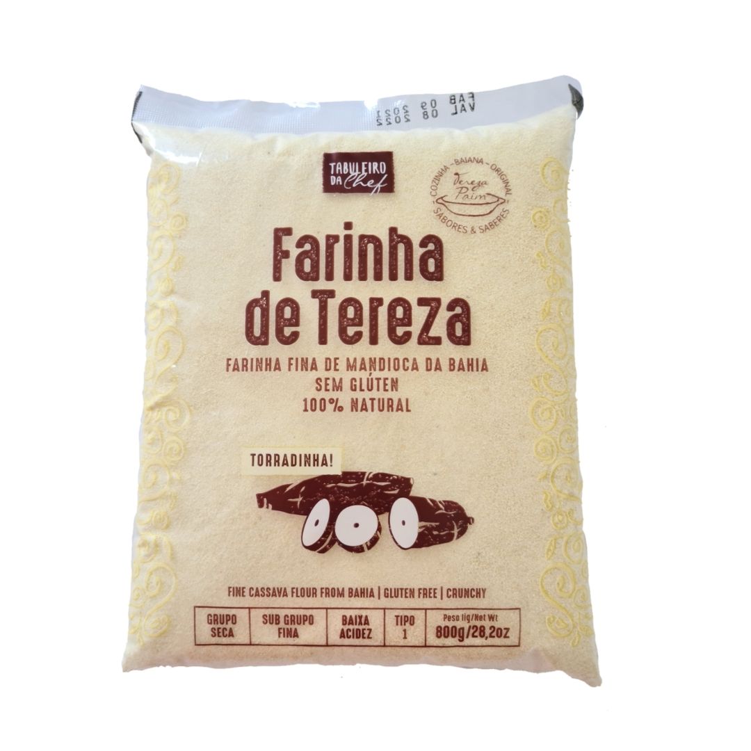 TEREZA PAIM - FARINE DE MANIOC (Farinha crua branca) - BOITE DE 10x800g - BB/MA: 01/JN/2025